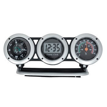 Bell Clock Compass and Thermometer Combo