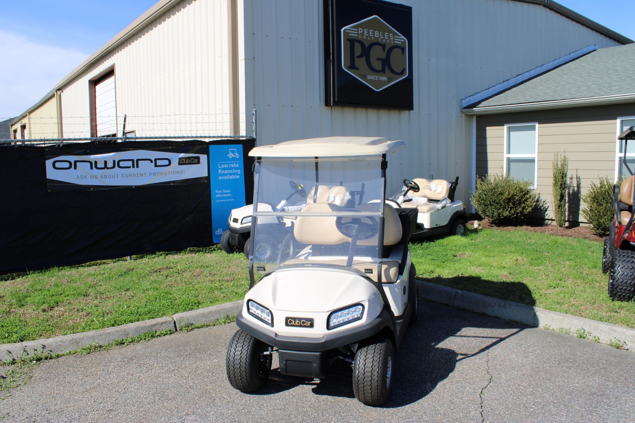how much is a used club car golf cart banner