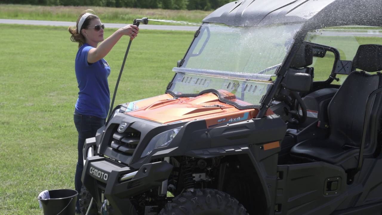 how to clean plexiglass windshield on utv banner