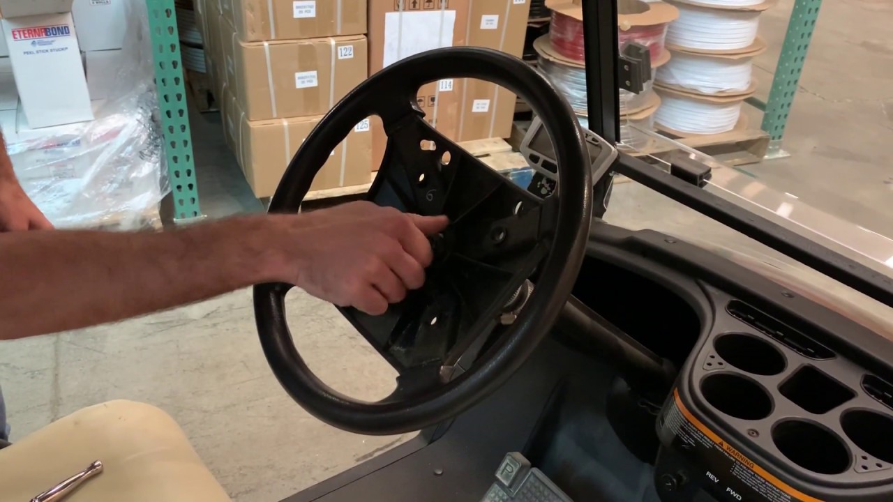 how to align steering wheel on ezgo golf cart
