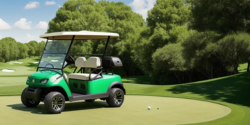 How does a golf cart axle contribute to the stability of the vehicle