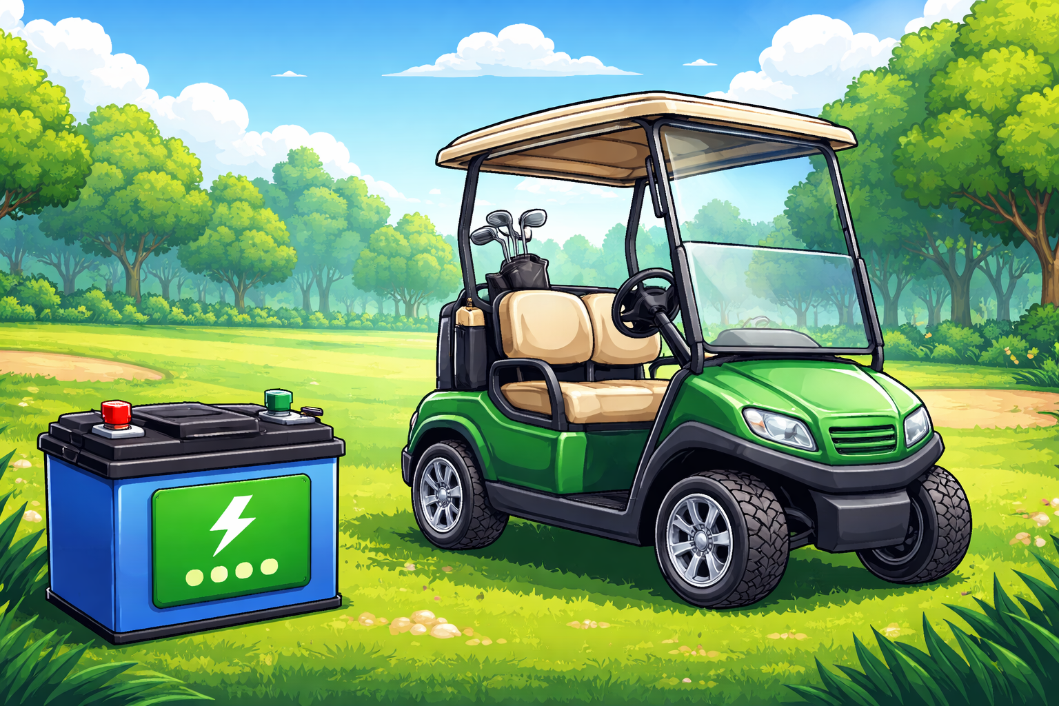 What type of battery is best for a golf cart